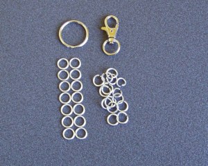 Preparing the rings - half are now closed and half are open.